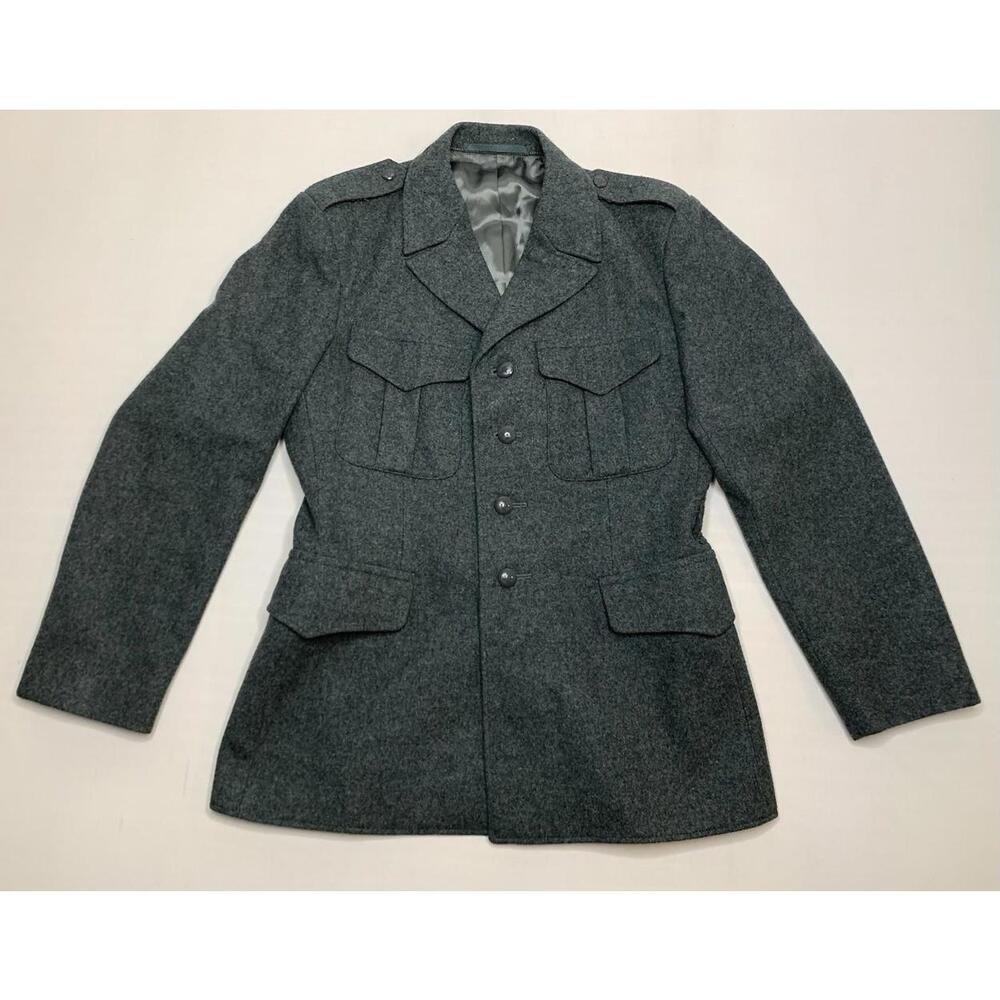 VTG Swiss Army GRDE 87/48B Green Wool Lined Men's Uniform Military Jacket P150